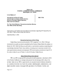 FCC RM-11708 RRI Published Comments