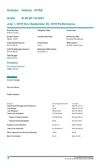 July 1, 2019 Thru September 30, 2019 Performance B-08-DF-18-0001