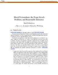 Moral Fictionalism, the Frege-Geach Problem, and Reasonable Inference