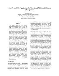 SALT: an XML Application for Web-Based Multimodal Dialog Management