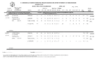 Tabulation Chart M.B.B.S. FINAL PART II EXAMINATION APRIL