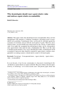 Why Deontologists Should Reject Agent-Relative Value and Embrace Agent-Relative Accountability