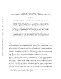 A Note on Percolation on Z^ D: Isoperimetric Profile Via Exponential