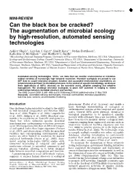 The Augmentation of Microbial Ecology by High-Resolution, Automated Sensing Technologies