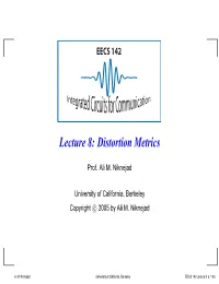 Lecture 8: Distortion Metrics