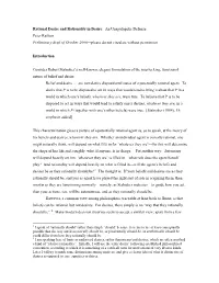 Rational Desire and Rationality in Desire: an Unapologetic Defense Peter Railton Preliminary Draft of October 2008—Please Do Not Circulate Without Permission