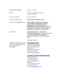 Second Report of the Interim Receiver – November 14, 2019.Pdf