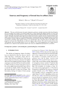 Sources and Frequency of Brood Loss in Solitary Bees