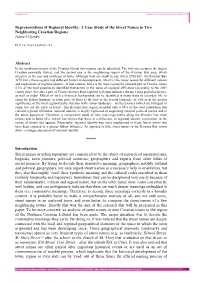 A Case Study of the Street Names in Two Neighboring Croatian Regions Ivana Crljenko
