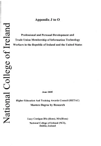 Dublin, Ireland Appendix J Database of Dublin IT Firms