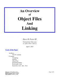 Linking Basics.Docx Page 1 of 35 Initial Creation: March, 24, 2015 Date Updated: October 4, 2015