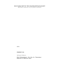 Max Planck Institute for the History of Science Erich Kretschmann. The