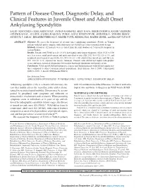 Pattern of Disease Onset, Diagnostic Delay, and Clinical Features In