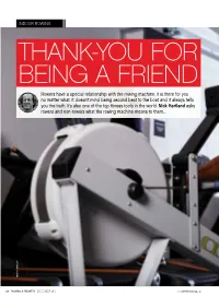 Rowers Have a Special Relationship with the Rowing Machine