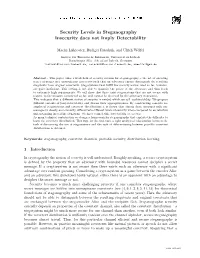 Security Levels in Steganography – Insecurity Does Not Imply Detectability