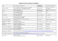 A Guide to Titles and Forms of Address