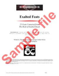Book of Exalted Deeds Conversion Project