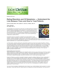 Eating Disorders and GI Symptoms — Understand the Link Between Them and How to Treat Patients