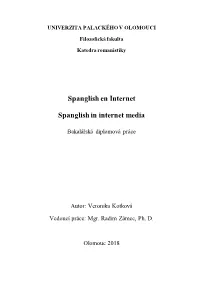 Spanglish En Internet Spanglish in Internet Media