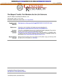 The Bioperl Toolkit: Perl Modules for the Life Sciences