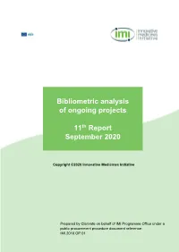 Bibliometric Analysis of Ongoing Projects 11Th Report September 2020