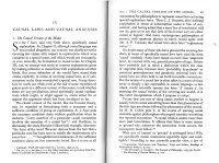 Causal Laws and Causal Analysis