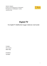 Hur Digital-TV-Distributörer Bygger Relationer Med Kunder