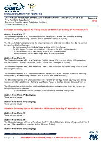 STEWARDS SUMMARY of PENALTIES Page