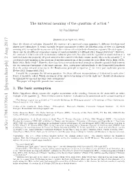 " the Universal Meaning of the Quantum of Action", by Jun Ishiwara