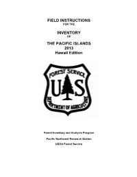 Field Instructions for The