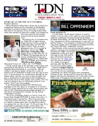 Increase at the Top at F-T Florida Nine Weeks in Fasig