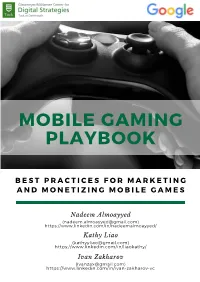 Mobile Gaming Playbook