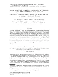 Novel Wave Intensity Analysis of Arterial Pulse Wave Propagation Accounting for Peripheral Reflections
