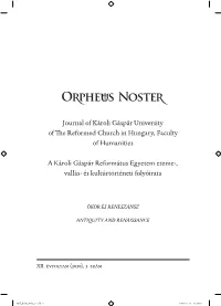 Orpheus Noster 12. Évf. 1. Sz. (2020.)