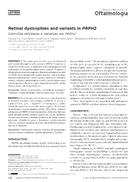 Retinal Dystrophies and Variants in PRPH2