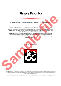Simple Psionics