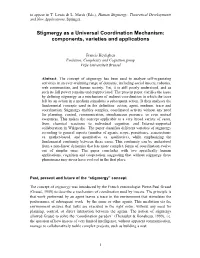 Stigmergy As a Universal Coordination Mechanism: Components, Varieties and Applications