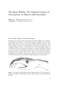 The Beast Within: the Imperial Legacy of Vaccination in History and Literature