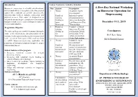 A Five-Day National Workshop on Bioreactor Operation for Bioprocessing