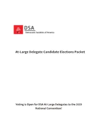 At-Large Delegate Candidate Elections Packet