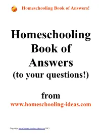 Homeschool Book of Answers (Pdf)