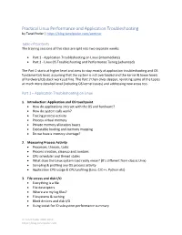 Practical Linux Performance and Application Troubleshooting by Tanel Poder |