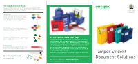 Tamper Evident Document Solutions