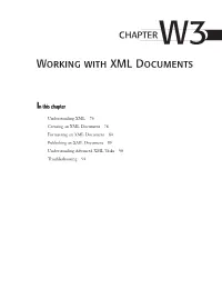 Download Chapter W3: Working with XML Documents