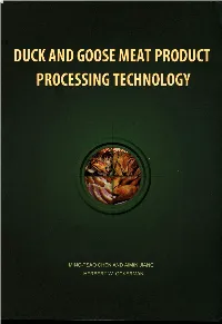 Duck and Goose Meat Product Processing Technology