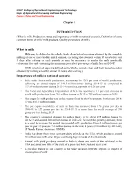 INTRODUCTION What Is Milk Importance of Milk in National