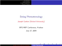 String Phenomenology