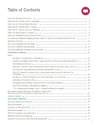 Table of Contents