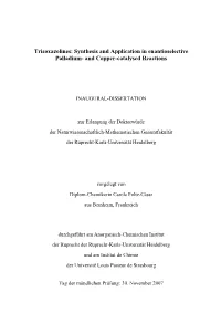 Trisoxazolines: Synthesis and Application in Enantioselective Palladium- and Copper-Catalysed Reactions