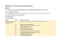 Wemissipres - Day 2: Wednesday 23Rd September 2020 Program